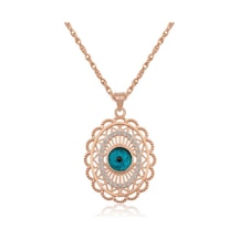 ​Gümüş Oval Nazar Kadın Kolye (309755107)