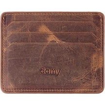 Damy Hakiki Deri Unisex Kartlık 530Cr - Taba Taba