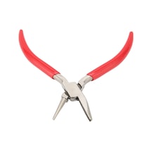 Mücevher Pensesi Yivli Yüksek Karbon Çelik Kauçuk Saplı Tel Bükme Makarası Pensesi Dıy Mücevher Yapımı İçin