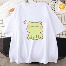 Tarzsokak Beyaz Kurbağa Leri Yaz Orijinal Baskı Japon Animesi Karikatür Harajuku Beyaz