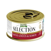 Jungle Selection Konserve 70 Gr Kedi Maması Tavuk & Somon 12'li Paket