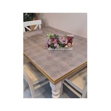 Kalın Pvc Masa Koruyucu 1.2 Mm Mika Örtü, 70 Ve 80 Cm En, Mermer Desen 32pvc1.2.mermer30 Şeffaf