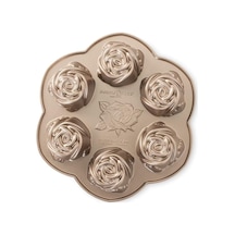 Nordicware 6 Lı Mini Gül Kek Kalıbı - Platin