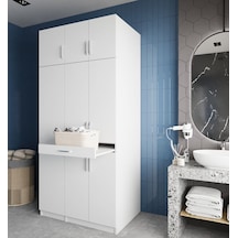 Vita Çamaşır Ve Kurutma Makinesi Dolabı Banyo Dolabı Beyaz