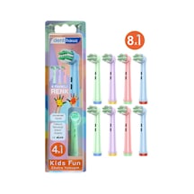 Kids Fun - Çocuklara Özel Extra Yumuşak Oral B Şarjlı Diş Fırçası Yedek Başlığı - 8'li Yedek Başlık