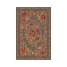 Kartela Halı Karabağ Halı Jüt Taban Dokuma Halı Kahverengi - 60 X 90 Cm