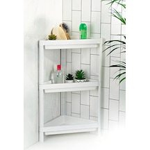 3 Katlı Raf Ünitesi Mutfak Rafı Banyo Rafı Banyo Düzenleyici Organizer Beyaz
