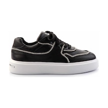 Bambi Siyah Hakiki Deri Kadın Sneaker K01480136703 Siyah