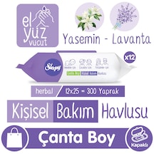 Sleepy Herbal Kişisel Bakım Havlusu Çanta Boy 12x25 300 Yaprak 12'li Set
