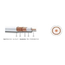 Tv Uydu Anten Ve Kamera Kablosu Beyaz Rg 6 / U-6 50 Mt.