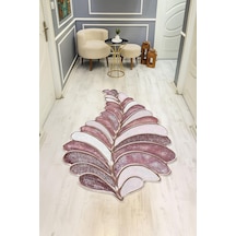 Modern Lazer Kesim Dijital Baskı Kaymaz Taban Halı H0414 Renkli