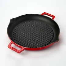 LAVA YUVARLAK GRİLL TAVA ÇAP 26 CM KIRMIZI