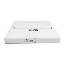 Dekoras Strafor Köpük Dikdörtgen Pasta Taban Altlığı 40x50x3 Cm beyaz