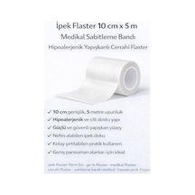 İpek Flaster 10 Cm X 5 M Medikal Sabitleme Bandı Hipoalerjenik Yapışkanlı Cerrahi Flaster