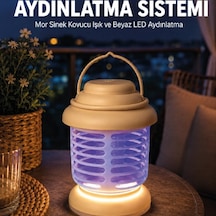 Çift Renkli Led Aydınlatmalı Taşınabilir Sinek Kovucu Lamba