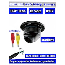 1 Adet Ultra Mini Ahd 1080p Kamera 150'' Geniş Açılı Lens 12 V