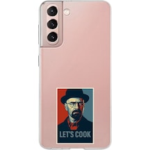 Samsung Galaxy S21 Uyumlu Lets Cook Afiş Baskılı Silikon Kılıf Renkli