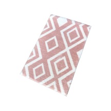 Jassrug Royal Kaymaz Taban Banyo Halısı 50x80 Karo Pudra Pudra