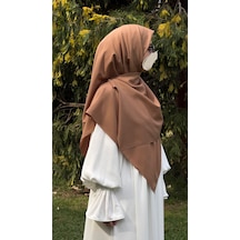 Qalortex Scarf Pamuklu Organik Modal Eşarp-karamel