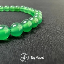 Yeşil Akik Bileklik 3mm Nazara Karşı Çok Renkli