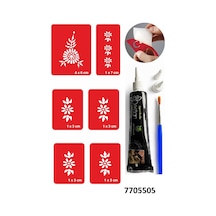 Hint Kınası Ve Şablonla Geçici Dövme Yapma Seti Set 28