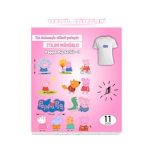 Ütü İle Yapışan Kıyafet Etiketi Peppa Pig Serisi -3 11li Set Karışık
