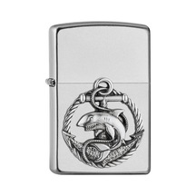 Zippo Shark Emblem Dizayn Çakmak Gri