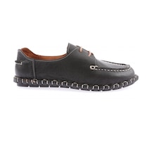 Dgn 601-23y Kadin Dikiş Detayli Önden Bağcikli Loafer Ayakkabi 601-2109-R1534 Siyah