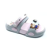 Kocamanlar E482 Hafif Rahat Taban Okul Kreş Havuz Günlük Unisex Çocuk Terlik Pudra