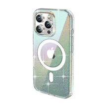 Durukar Apple, Uyumlu iPhone 15 Pro Max Rasasi Simli Magsafe Kapak - Şeffaf