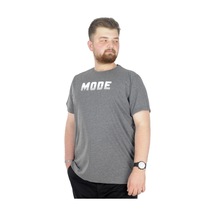 Mode Xl Büyük Beden T-Shirt Bis Yaka Mode 22196 Antramelanj 001