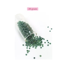 Dökme Cam Kum Boncuk 8/0 3 Mm - 20 Gram - Parlak Yeşil - Bnc162