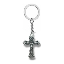 Hz. İsa Figürlü Antik Haç Metal Anahtarlık Unisex Dini & Vintage Aksesuar