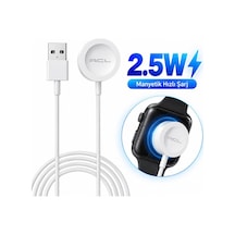 Ack-111 2.5w Usb-a Akıllı Saat Manyetik Şarj Kablosu 1 Metre - Güçlü Mıknatıslı Şarj Cihazı Çok Renkli