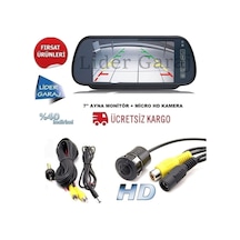 Kameralı Park Sensörü 7'' Ayna Hd Ekran+Hd Kamera