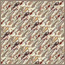 La Boutique 2545-08 Sura İpek 90x90 Karışık