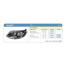 Peugeot 301 2017 Far Motorlu Sol