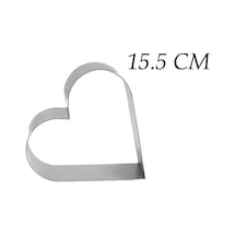 Paslanmaz Kalp Pasta Kalıbı Puntasız 10cm 15cm Gümüş