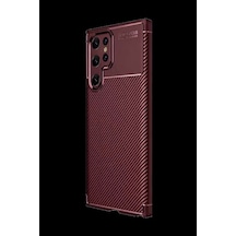 Samsung Galaxy Uyumlu. S25 Ultra Kılıf Auto Focus Karbon Kapak - Bordo