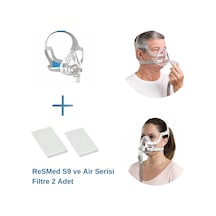 ResMed AirFit F20 Tam Yüz CPAP Maskesi (Large Boy) +ResMed S9 ve