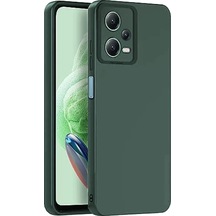 Newface Xiaomi Redmi Note 12 Pro 5g Kılıf Nano İçi Kadife Silikon - Koyu Yeşil Diğer