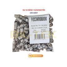 Technobox Rg 58 F Konnektör - 100 Adet