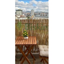 90cm Yükseklik X 500cm Genişlik Doğal Bambu Kamış Hasır Çit Dekoratif Bahçe Balkon Ve Duvar Çiti Reed Fence