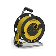 Stanley  ST-P-5015 Makaralı Kablo 50 Mt, 3x1.5mm, 4 Prizli, IP44