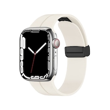 Apple Uyumlu  Watch 7 8 45 MM Kordon Magnetli Ayarlanır Silikon Kordon