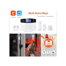 Ev Ve İşyeri İçin Uzaktan Kumandalı Alarm Sistemi Wifi-gsm Hatlı Hareket Sensörlü Şarjlı Alarm Seti