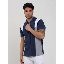 Dufy Lacivert Erkek Slim Fit Düz Polo Yaka Tshirt - 105264-lacivert Lacivert