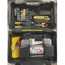 Ecole 12 Volt Kompresör Mini Araç Kompresörü Güçlü Çift Piston Kompresör 12pcs Diğer