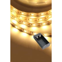 Günışığı Renk Pil Ile Çalışan Şerit Led 2 Metre Pilli Şerit Led Pil Dahil .