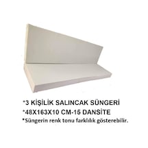 Viphomeconceptltd Salıncak Süngeri 3 Kişilik 48X163 Cm-10 Cm Kalınlık 15 Dansite Şeffaf